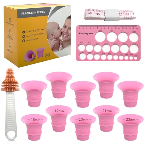 Kit de Tallas de Flanges con 10 Piezas de Silicona para Extractor de Leche miniatura 1