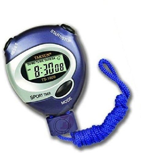 Napp Mall Digital Stopwatch Timer 1/100s LCD Digital Stopwatch with Alarm Clock, Time Display, Press Button Control Stopwatch for Coaches, Teacher, Trainer Stopwatch Timer for Kids and Adults