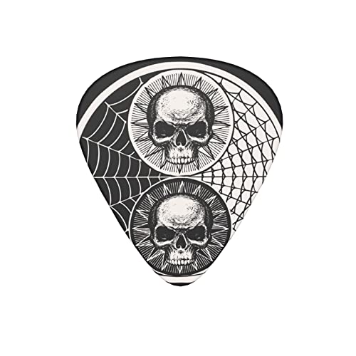 Lot de 12 médiators Yin-Yang en forme de crânes noirs et blancs pour guitare électrique et acoustique – Cadeau idéal pour les amateurs de guitare acoustique – Avec boîte - Les Beatles, Paul McCartney, John Lennon, RIngo Starr, George Harrison Lot de 12 médiators Yin-Yang en forme de crânes noirs et blancs pour guitare électrique et acoustique - Cadeau idéal pour les amateurs de guitare acoustique - Avec boîte