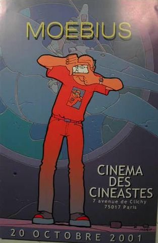 Affiche de collection Moebius Cinema des Cineastes grand format 40X60 Cm au graphisme epure