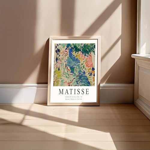 Image of BLINKART Henri MatisAesthetic Modern Art Walls With Frame | Natural Wood Texture | Living Room Bedroom Office Wall Decoration | Poster Home Decor Frames Wall Bedroom | 12x8 Inches (D239)