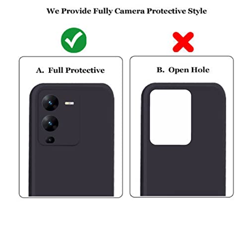 Image of A rtistque Back Cover Case for Vivo V25 Pro 5G with Camera Protection | Shockproof TPU | Stylish Protective Design | Slim Fit | Ultra Matte | Vivo V25 Pro Back Cover - Black