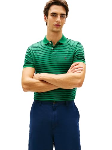 Image of Tommy Hilfiger Mens Short Sleeve Casual Polo Shirts in Regular Fit with Liquid Cotton
