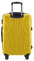 Suitline Hartschalen-Koffer Koffer Trolley Rollkoffer Reisekoffer, TSA, 66 cm, ca. 58 Liter, 100% ABS Matt, Gelb – Ansicht 3