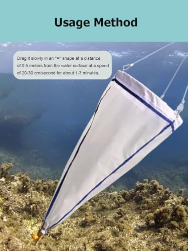 2 Pack Plankton Net - 64/112μm & 125/200 Mesh for Phytoplankton & Protozoa Collection, 23.62" Height, 11.8" Diameter, Fine Mesh for Aquatic Research