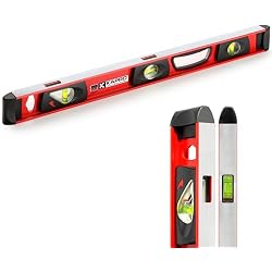 Kapro - 170 Samson Contractor Heavy Duty I-Beam with Plumb Site Level - Features Horizontal and Vertical Vials and Dual-View Plumb Site - Aluminum - 24 Inch