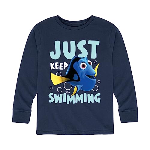 Disney Finding Nemo - Just Keep Swimming - Toddler and Youth Long Sleeve Graphic T-Shirt