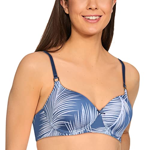 Image of Triumph International Doreen Bra For Women Non Wired Non Padded Wireless Bra Full Coverage Raschel Lace Lingerie Classic High Center Bridge Support Wide Straps Big Cup Bra for Larger Busts Pack Of 1