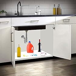 Aluminio Bajo Fregadero Evotrade Protector para debajo de la cocina de aluminio, base (dimensiones a elegir 562-862 mm) con soporte (562 x 530)