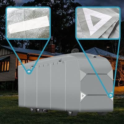 Premium Gray Class A RV Cover for 20-24 Feet | Heavy-Duty Weather Protection & UV Defense