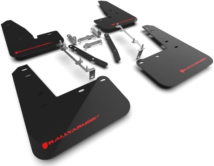 Rally Armor MF89-UR-BLK-RD Compatible with FITS 2023 Toyota GR Corolla Black UR Mud Flap w/Red Logo