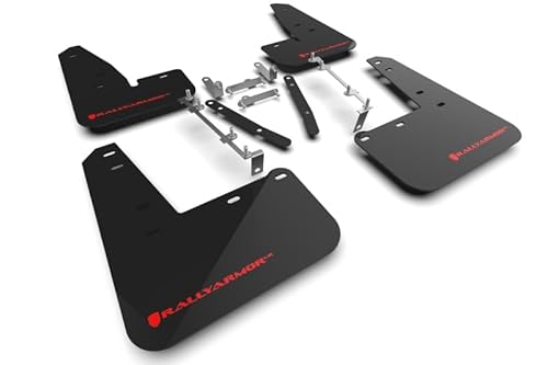 FASTMODZ Rally Armor MF89-UR-BLK-RD Compatible with FITS 2023 Toyota GR Corolla Black UR Mud Flap w/Red Logo