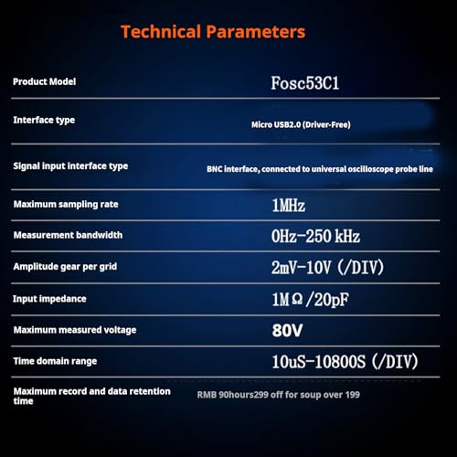 Osciloscopio USB de 5 canales para monitoreo de señales y diagnóstico de motores 5