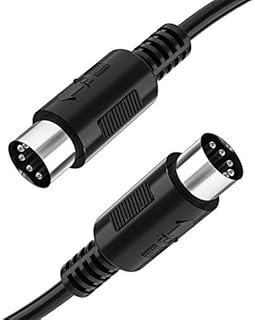 MIDI Cable 5 Pin DIN Male to Male for MIDI Controller 2M, Ancable Midi Cable Compatible with Synthesizer, Piano Keyboard, Sequencer, Electronic Drums, Effect Processor, Sampler, Multi-Effect Pedal