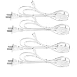 T5 T8 LED Light Plug Extension Cord with On/Off Switch - 6FT/1.8M Power Cable for Integrated Tube Fixtures...