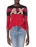 Geringes Gewicht Armani Exchange A X Damen Long Sleeved Colorblocked Sweater Pullover, Rossana und Lurex Multi, Groß
