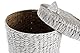 CESTA ROPA FIBRA 42X42X63 GATO BLANCO