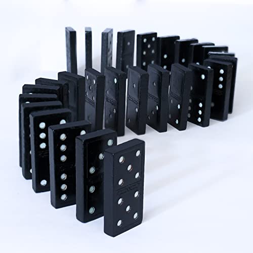 Offelec Wooden Double Six Dominoes Set For Kids 3Pack Domino Set 28 Tile Classic Board Game For Kids Family Games Classroom Games Night Ideal For 2-4 Players #TOP4
