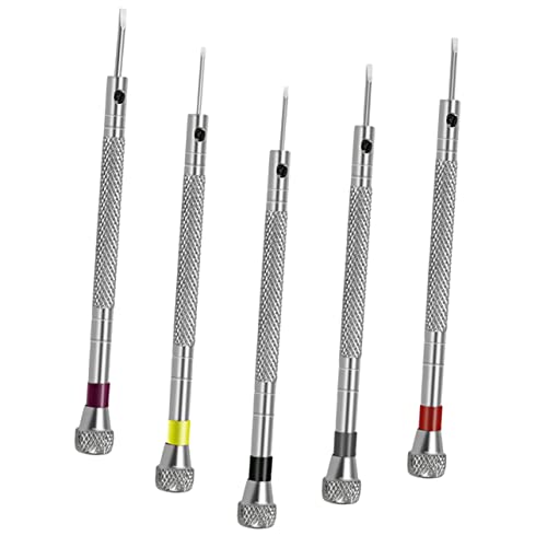 Beaupretty 時計修理ドライバーセット 金属製小型ドライバー 時計針取り外しツール兼用 5個セット
