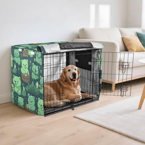 Housse imperméable pour cage chien chat, bâche verte de protection extérieure - 7