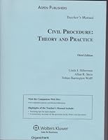 Teacher's Manual to Civil Procedure: Theory and Practice, 3rd Edition 0735578125 Book Cover