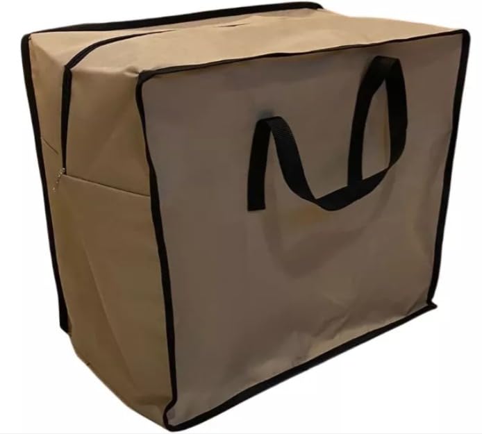Sacolão Bolsa Com Zíper Reforçado Viagem Feira (Bege)