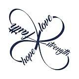 Tattwo.me – Tatouage temporaire pour adultes et enfants, dure 2 semaines, résistant à l'eau – espérance, amour, foie et force – Encre végétale - certificat cosmétique UE – (M0155)