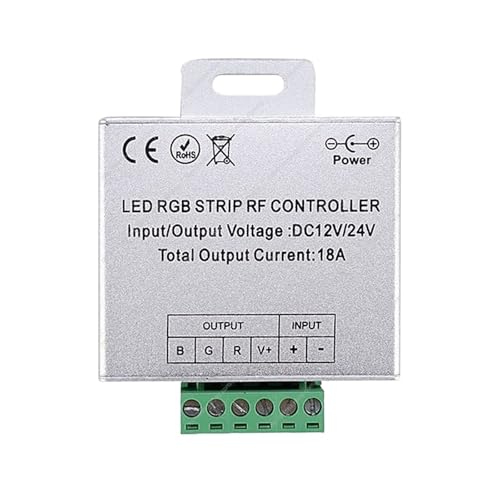 Contrôleur LED RGB 18A DC12V 24V Alu Télécommande Tactile Roue