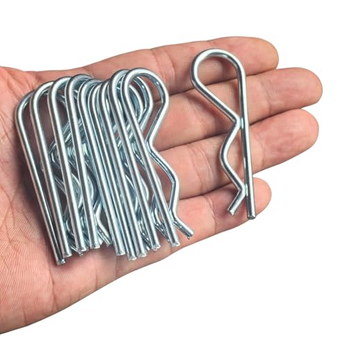 16 Pcs Heavy Duty Cotter Pins Hitch Pins Clip R Clips Spring Retaining Wire Hair Pins Kotter Pin Strong Spring Tension Large Hardware Pins for Trailer Tractors Mower Carts Truck Pin Clip M3x65mm