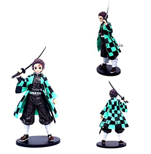 Image of Trunkin Polyvinyl Chloride Demon Slayer Tanjiro Kamado Kimetsu No Yaiba Action Figure,Figurine With Stand Model,A Figurine,Pvc,7 cm,16 Cm