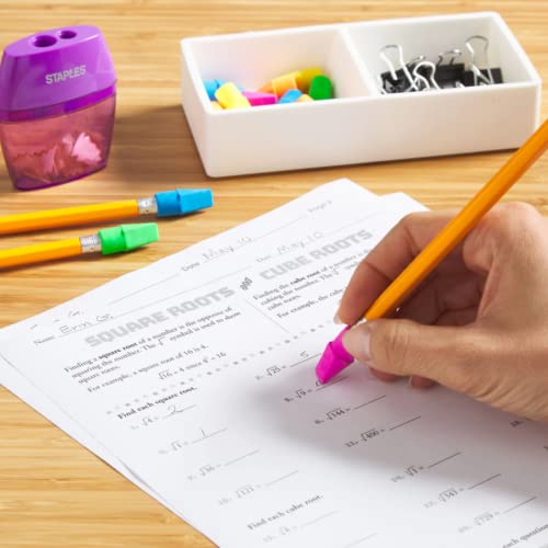 Eraser Tops 450-Pack Pencil Top Erasers Assorted Colors