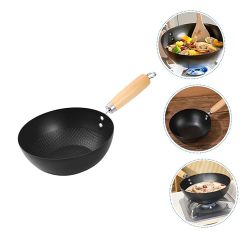 Unomor Wok de Hierro con Fondo Plano y Tapa para Cocina miniatura 5