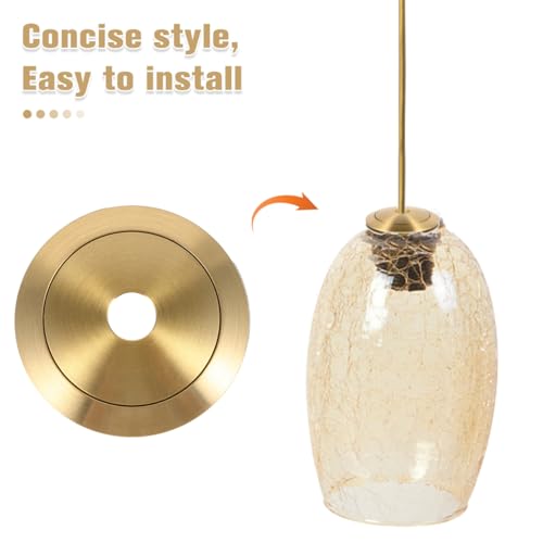 Image of ABOOFAN Glass Lampshade Hardware Accessories Lamp Fixing Ring Kit Universal Shade Replacement Adapter with Screws for Pendant Ceiling Light Fixtures Easy Installation Durable Home Lighting