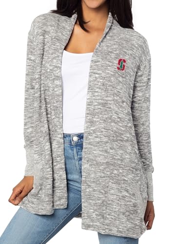Image of chicka-d Women's Cozy Fleece Cardigan Heather Grey