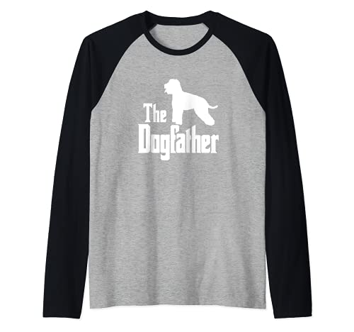 The Dogfather - funny dog gift, funny Lagotto Romagnolo Raglan Baseball Tee, Black