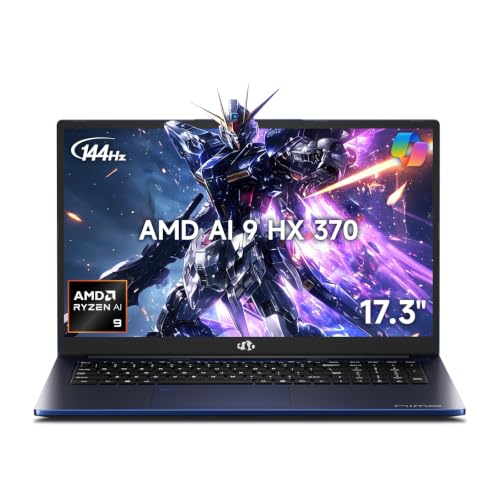 Image of NIMO 17.3 inch AI Laptop, AMD Ryzen AI 9 HX 370, 64GB RAM, 4TB SSD | (Beat Ultra 9 285H up to 5.1GHz) Radeon 890M, 144Hz FHD, USB4, 100W Fast PD for AI tasks, coding & multitasking 2-Yr Warrany