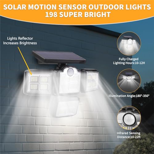 Solar-Outdoor-Light-with-Lights-Reflector-Motion-Sensor-IP65-Waterproof-Remote-Control-4-Heads-270-Wide-Angle-Solar-Powered-Wall-Flood-Lights-with-Integrated-Panel-for-Garden-Patio-Yard