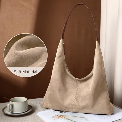 Bolso bandolera de ante para mujer miniatura 4