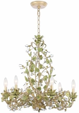 Crystorama 4846-CT Josie - Six Light Chandelier, Clear Hand Cut Crystal