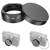 Metal Square X Half Lens Hood Sun Shade with Lens Cap for Fuji Fujifilm X Half Xhalf Digital Camera, Protective Cover Shading Hood Protector, Block Stray Light Reduce Flare - Dark Gray