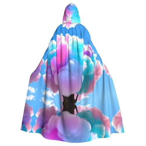 WHJSHOP Cotton Candy Picture - Capa con capucha para adultos, sin cremallera, cómoda y duradera para juegos de rol