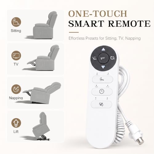 Image of Power Recliner Chair with Massage, Electric Recliner for Elderly
