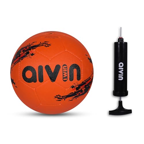 Image of Aivin Strong Football Size 5 with Ball Pump Rubber Moulded Soccer Ball
