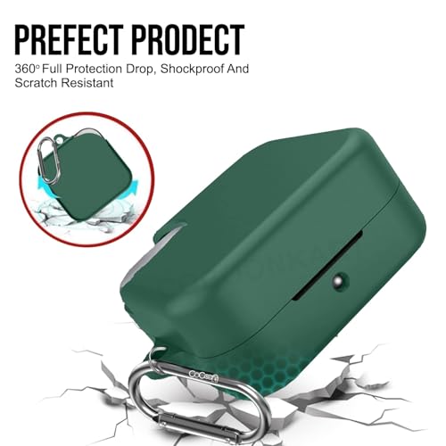 Image of Soft Silicone Case Cover for CMF by Nothing Buds Pro 2 | Buds 2 | Buds 2 Plus (Green)
