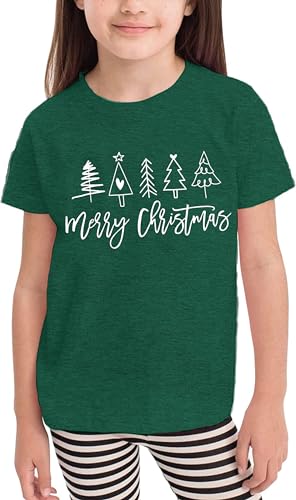 Christmas Tree Shirts Toddler Boys Girls Christmas Tshirts Xmas Short Sleeve Graphic Tees Holiday Tops3