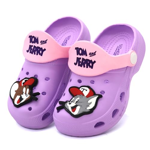 Image of SVAAR Tom & Jerry Kid's Attractive Clogs with Authentic Tom & Jerry Charms and Adjustable Back Strap