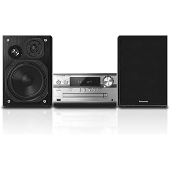 Panasonic SC-PMX94EG-K Micro HiFi System In Black 120 Watt RMS Digital Radio DAB+ CD FM Radio Bluetooth USB AUX Single Silver