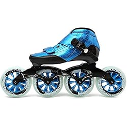 Soy Luna Patines Profesionales Patines en línea Rodillo Ajustable Extreme Classic Patines En Línea De Fibra De Carbono De La Competencia Profesional 4 Ruedas De Carreras De Patinaje Patines, 10 Tamaño Protección Completa