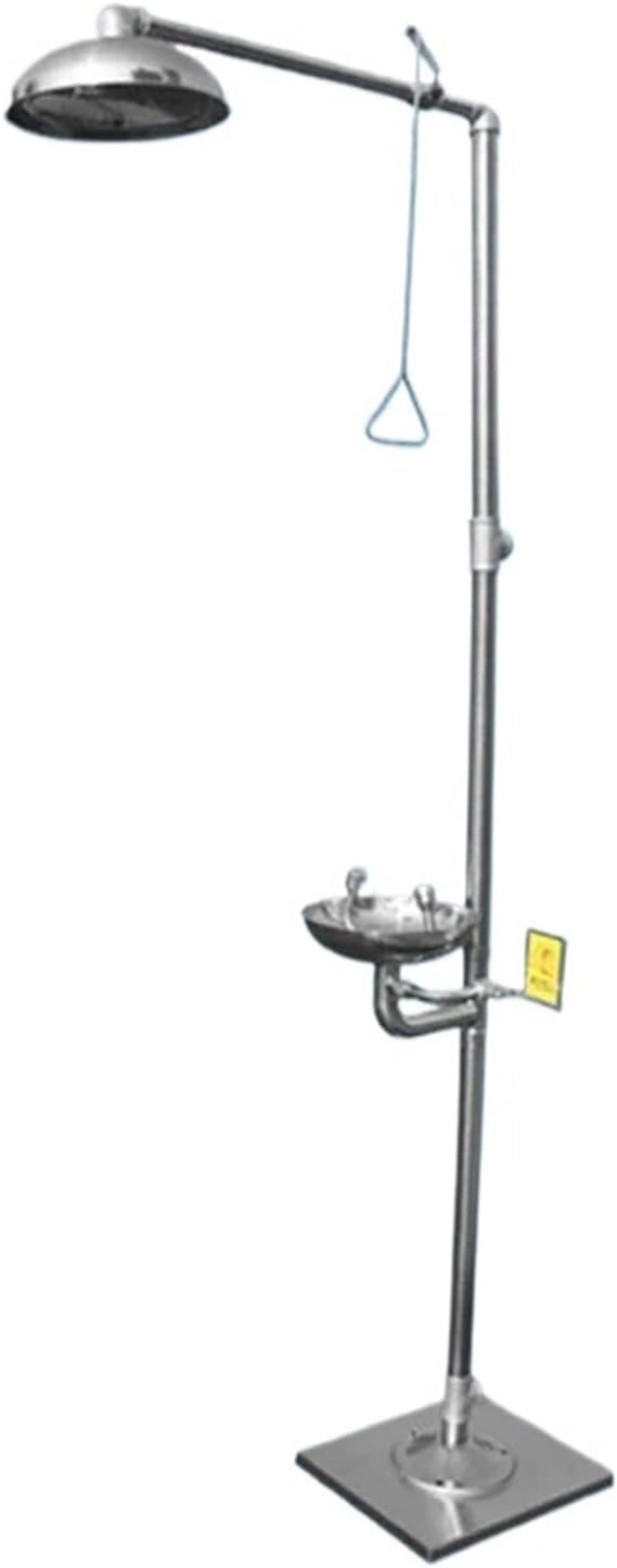 304 Stainless Steel Composite Emerncy Shower Eyewash,Vertical Double Eye Washing Shower Set,Machine Tools(A)