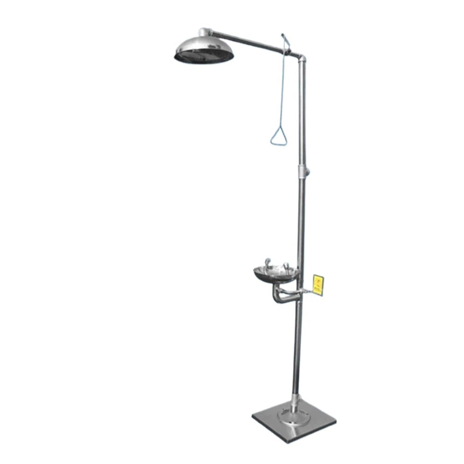 304 Stainless Steel Composite Emerncy Shower Eyewash,Vertical Double Eye Washing Shower Set,DIY Tools(A)